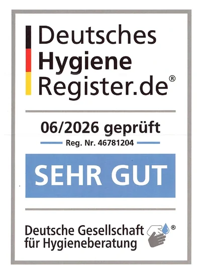 Deutsches Hygiene Register, 06/2026 geprüft, sehr gut